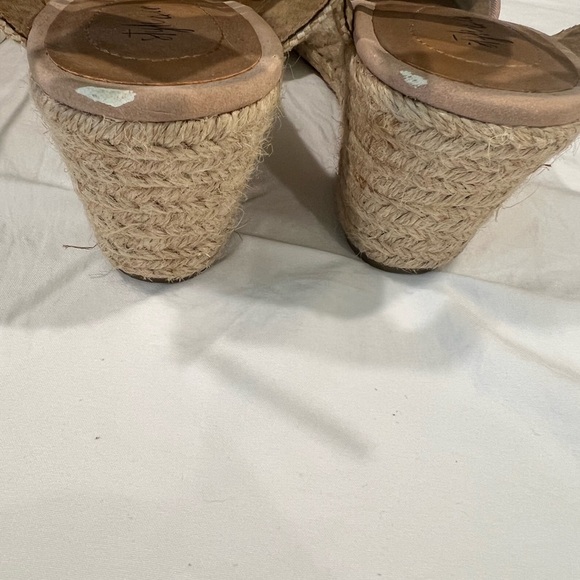 Style & Co Nude Espadrille Wedge Sandals Size 9 | Ankle Strap Platform Heels - Picture 5 of 6